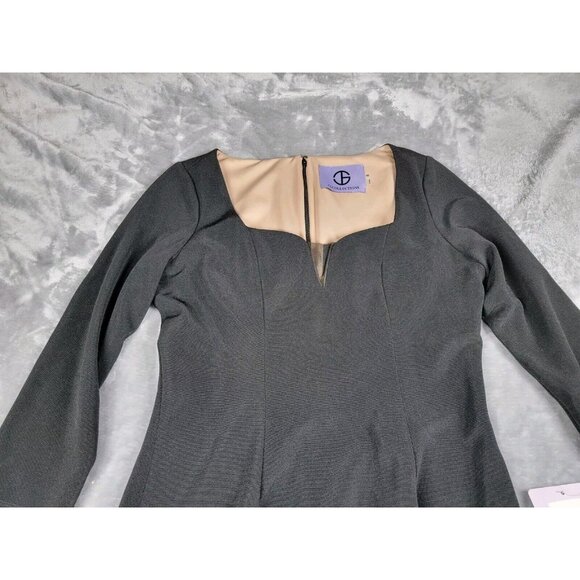 JS Collections 8 Women's Lace accent Sweetheart Bodycon Dress Black 3/4 sleeve - Picture 10 of 12